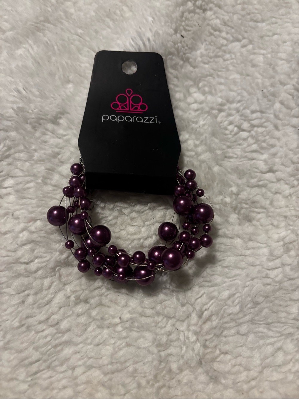 paparazzi Shimmering Purple Multi-Strand Bead Bracelet